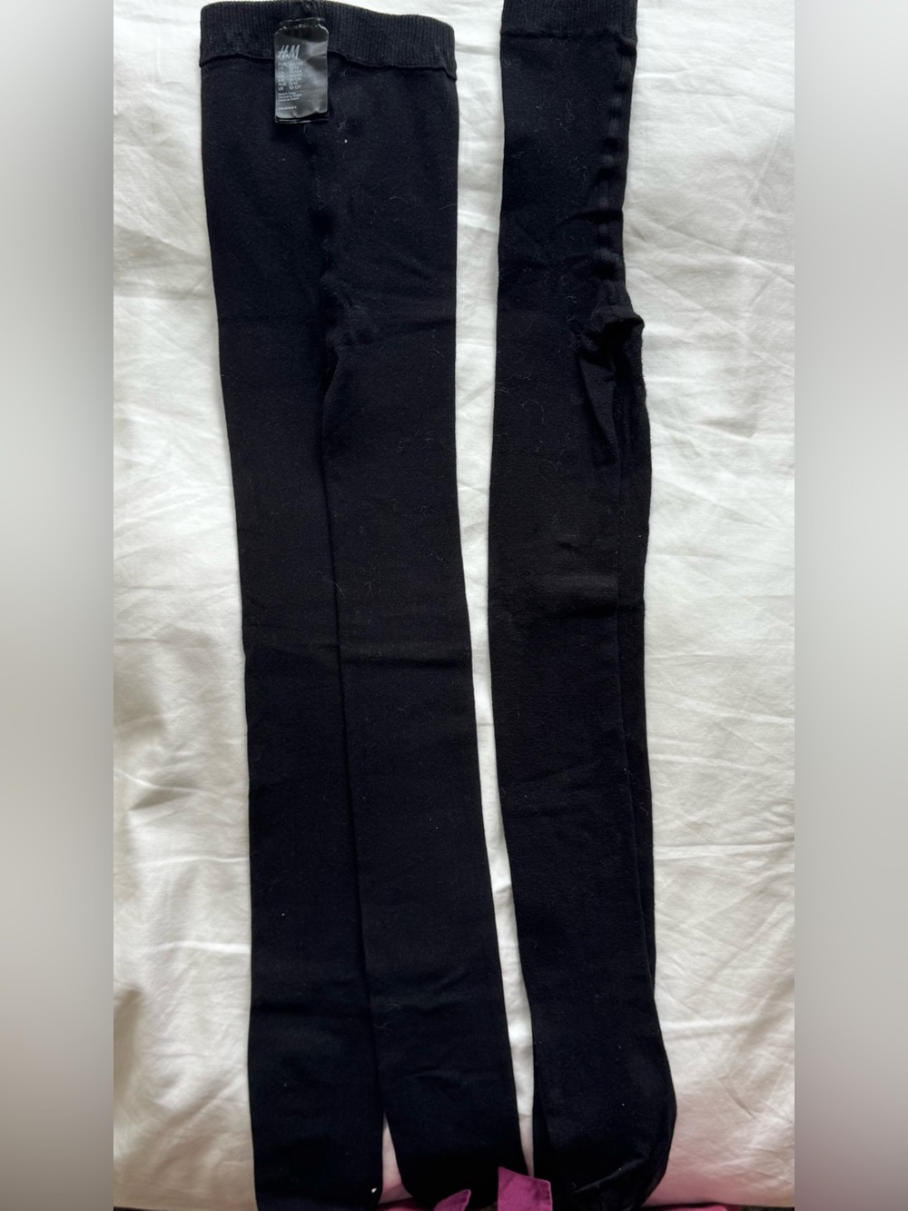 H&M Black Kids Tights  - Solid Stretch Tights